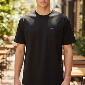 Ariat Mens Large Black Logo T-Shirt 100% Cotton Crewneck Short Sleeve